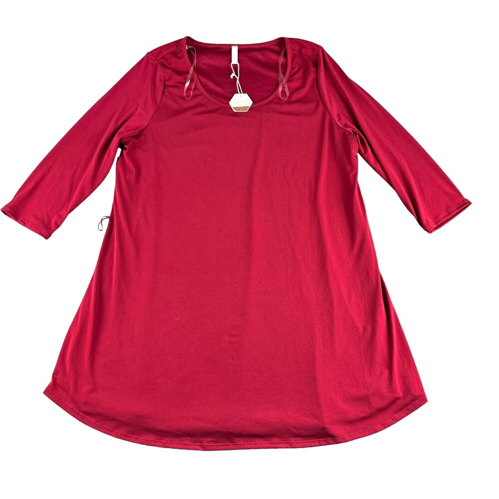 Pink Blush Shirt Women's Extra Large Red Dress Long Sleeve Casual Belt Loops NWT